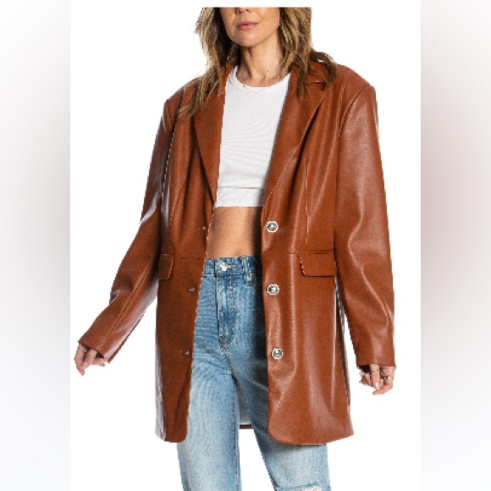 Women's Ginger Faux Leather Juicy Couture Jacket Size S